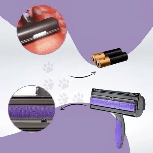 Электрическая щетка для удаления шерсти животных Fur Daddy Sonic Technology, на батарейках, с петлей для подве - фото 2