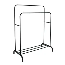 Двойная стойка вешалка Double floor Hanger для одежды с полкой для обуви, 145х110 см, до 30 кг