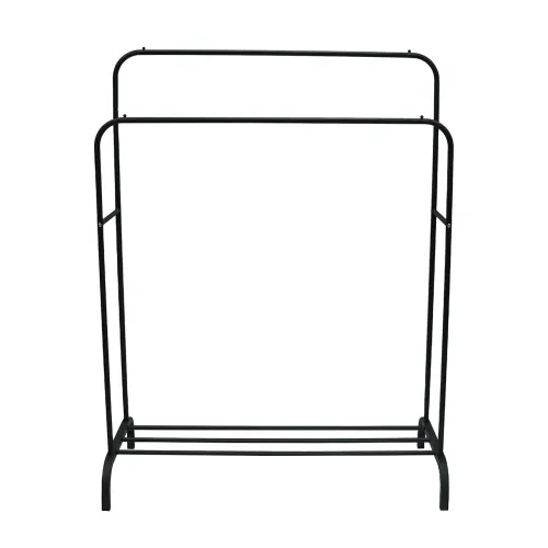 Подвійна стійка вішалка Double floor Hanger для одягу з полицею для взуття, 145х110 см, до 30 кг - фото 4