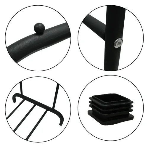 Подвійна стійка вішалка Double floor Hanger для одягу з полицею для взуття, 145х110 см, до 30 кг - фото 7