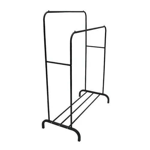 Двойная стойка вешалка Double floor Hanger для одежды с полкой для обуви, 145х110 см, до 30 кг - фото 5