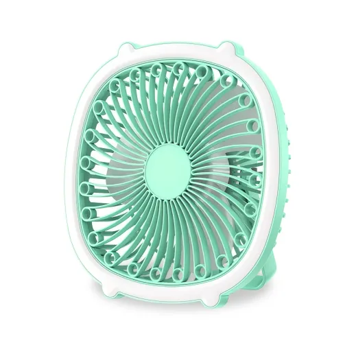 Портативний вентилятор із лампою Fill Light Fan, акумуляторний 1200 мА/год, 5 Вт, заряджання Type-C Зелений