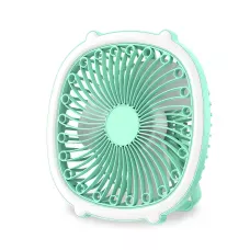 Портативный вентилятор с лампой Fill Light Fan, аккумуляторный 1200 мА/ч, 5 Вт, зарядка Type-C Зеленый