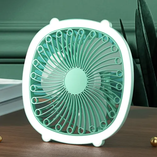Портативний вентилятор із лампою Fill Light Fan, акумуляторний 1200 мА/год, 5 Вт, заряджання Type-C Фіолетовий - фото 2