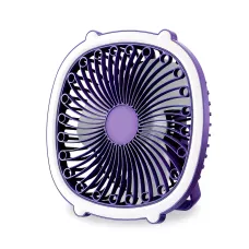 Портативний вентилятор із лампою Fill Light Fan, акумуляторний 1200 мА/год, 5 Вт, заряджання Type-C Фіолетовий
