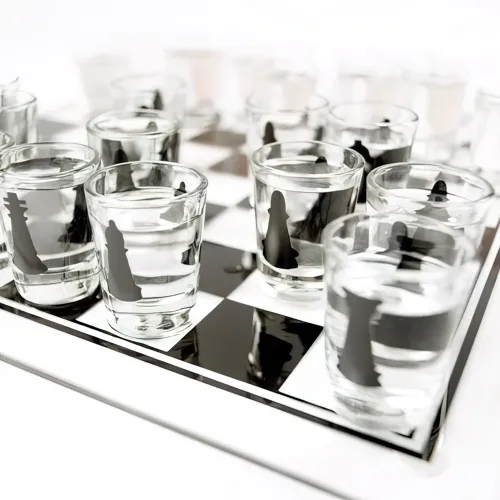 Настольная игра алкогольные шахматы GB066M Glass с стеклянной доской, 35х35 см - фото 10