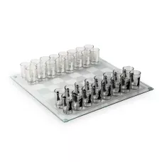 Настольная игра алкогольные шахматы GB066M Glass с стеклянной доской, 35х35 см