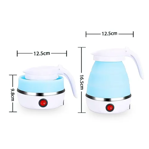 Складаний електричний чайник Electric Kettle, силіконовий, портативний, 600 мл, 800 Вт - фото 9