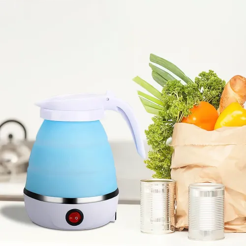 Складаний електричний чайник Electric Kettle, силіконовий, портативний, 600 мл, 800 Вт - фото 5