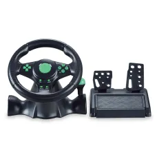 Ігрове кермо з педалями Vibration Steering Wheel з коробкою передач, 17 кнопок, для ПК, PS2, PS3