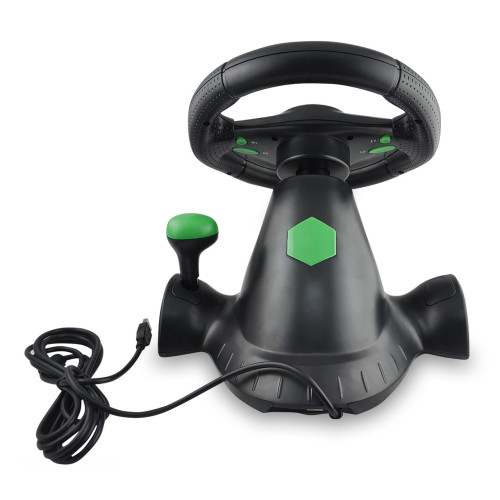 Игровой руль с педалями Vibration Steering Wheel с коробкой передач, 17 кнопок, для ПК, PS2, PS3 - фото 2
