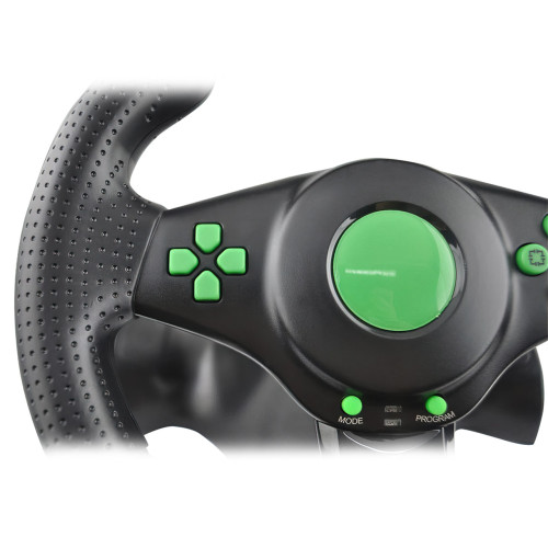 Игровой руль с педалями Vibration Steering Wheel с коробкой передач, 17 кнопок, для ПК, PS2, PS3 - фото 3