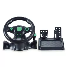 Ігрове кермо з педалями Vibration Steering Wheel з коробкою передач, 17 кнопок, для ПК, PS2, PS3