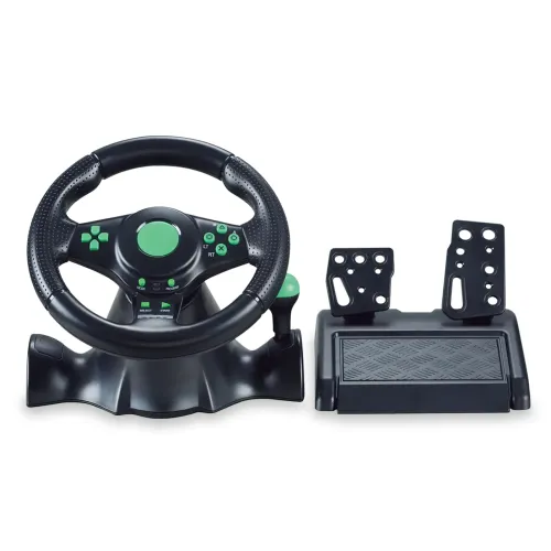 Игровой руль с педалями Vibration Steering Wheel с коробкой передач, 17 кнопок, для ПК, PS2, PS3