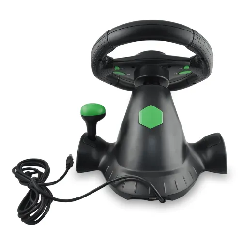 Игровой руль с педалями Vibration Steering Wheel с коробкой передач, 17 кнопок, для ПК, PS2, PS3 - фото 2