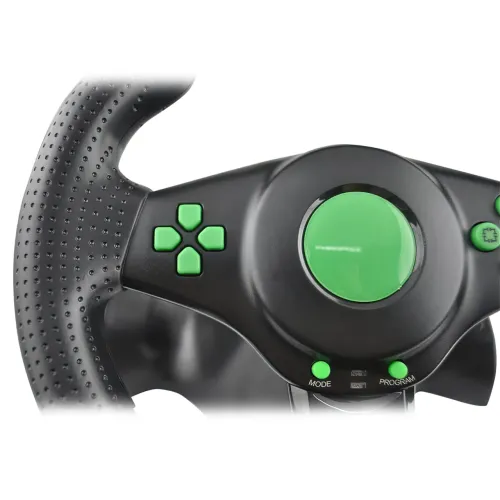 Игровой руль с педалями Vibration Steering Wheel с коробкой передач, 17 кнопок, для ПК, PS2, PS3 - фото 3
