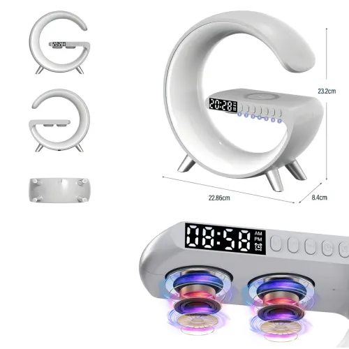 Настільна лампа G-Smart Light Sound Machine з бездротовою зарядкою 15 Вт і Bluetooth колонкою - фото 4
