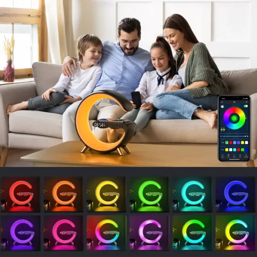Настольная лампа G-Smart Light Sound Machine с беспроводной зарядкой 15 Вт и Bluetooth колонкой - фото 2