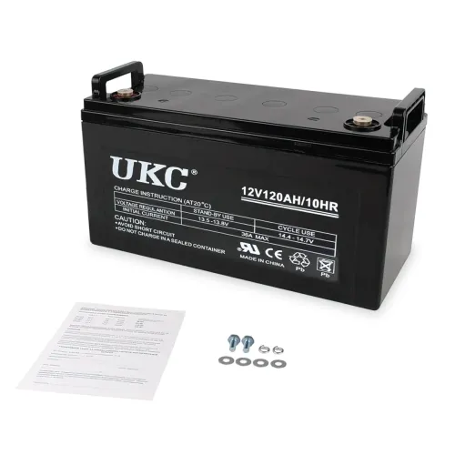 Акумулятор гелевий UKC 12V120AH/10HR, до 12 років експлуатації, з ємністю 120 А·год, 12 В - фото 7