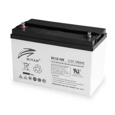Акумулятор AGM Ritar DC12-100 до 10 років експлуатації, з ємністю 100 А·год, 12 В