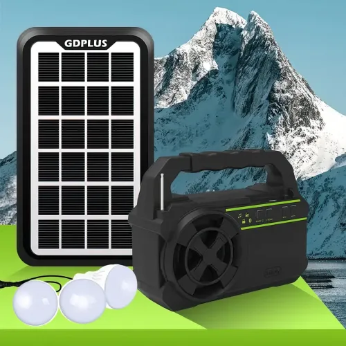 Портативна сонячна система GDLITE GD-8081, 4600 мА/год, з функцією повербанк і виносними лампочками - фото 4