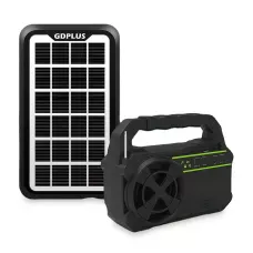 Портативна сонячна система GDLITE GD-8081, 4600 мА/год, з функцією повербанк і виносними лампочками