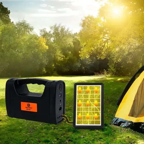 Портативна сонячна система EasyPower EP-351, 2400 мА/год, з функцією повербанк і виносними лампочками - фото 4