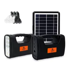 Портативна сонячна система EasyPower EP-351, 2400 мА/год, з функцією повербанк і виносними лампочками