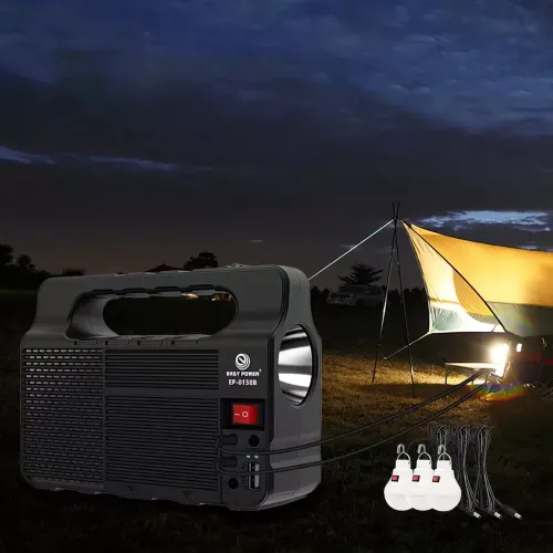 Портативна сонячна система EasyPower EP-0138B, 3600 мА/год, з функцією повербанк і виносними лампочками - фото 5