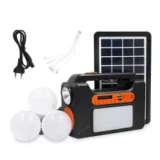 Портативна сонячна система EasyPower EP-393BT, 4000 мА/год, з функцією повербанк і виносними лампочками