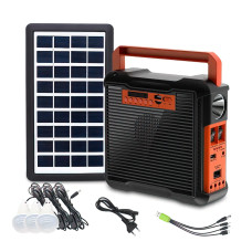 Портативна сонячна система EasyPower EP-395, 4000 мА/год, з функцією повербанк і виносними лампочками