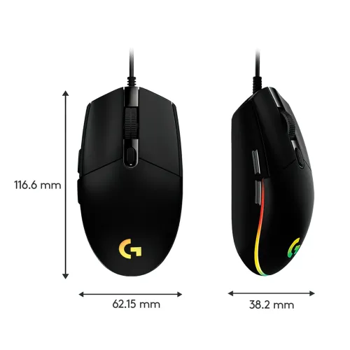 Игровая компьютерная мышь Logitech G102 с RGB подсветкой, проводная, 8000 DPI, 5 настраиваемых кнопок - фото 3