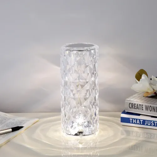 Настільна RGB лампа Crystal Rose Ambience, акумуляторна, 5 Вт, 10 годин на одному заряді, 4 режими яскравості - фото 3