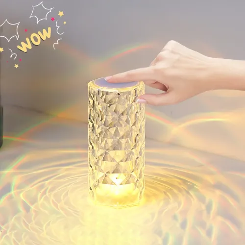 Настільна RGB лампа Crystal Rose Ambience, акумуляторна, 5 Вт, 10 годин на одному заряді, 4 режими яскравості - фото 5