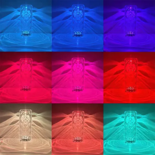 Настільна RGB лампа Crystal Rose Ambience, акумуляторна, 5 Вт, 10 годин на одному заряді, 4 режими яскравості - фото 10