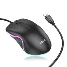 Ігрова комп'ютерна миша Hoco GM19 з RGB-підсвіткою, дротова, 1000 DPI, 3 кнопки