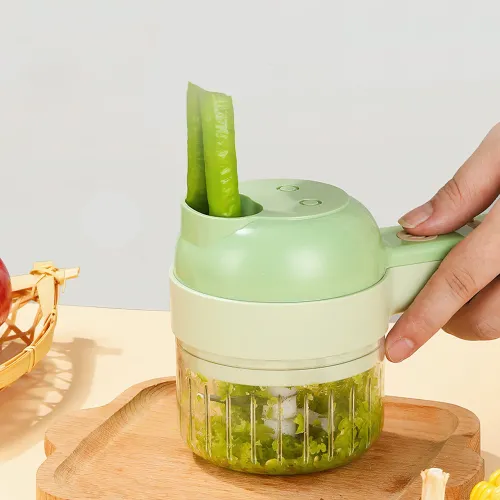 Ручна електрична овочерізка FOOD CHOPPER 4в1, акумуляторна, 1200 мА/год, 1200 об/хв - фото 6