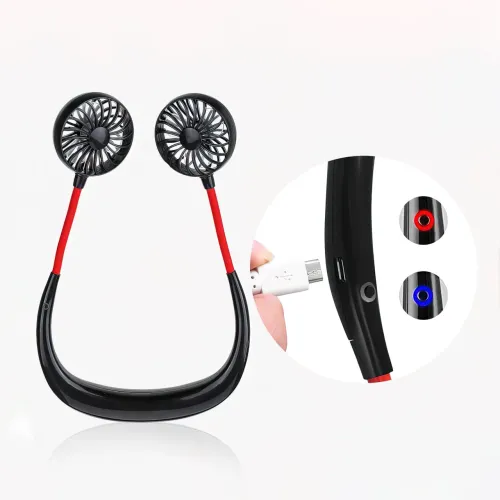 Нашийний USB-вентилятор Wearable Fan із зарядкою від MicroUSB, 1200 мА/год, 4 Вт - фото 4