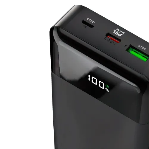 Портативний зарядний пристрій HOCO J102A з вогнетривким корпусом, 20000 мА/год, USB-A, Type-C, Micro-USB - фото 8