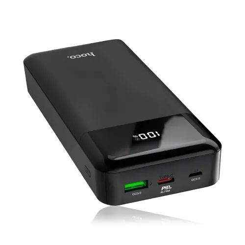 Портативний зарядний пристрій HOCO J102A з вогнетривким корпусом, 20000 мА/год, USB-A, Type-C, Micro-USB