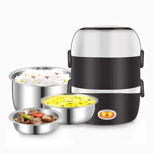 Портативна пароварка Coocking Lunch Box з набором ємностей, 3 рівні, 200 Вт, 2 літри