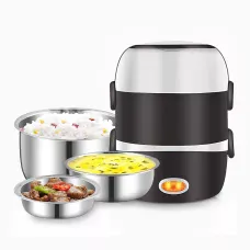 Портативна пароварка Coocking Lunch Box з набором ємностей, 3 рівні, 200 Вт, 2 літри