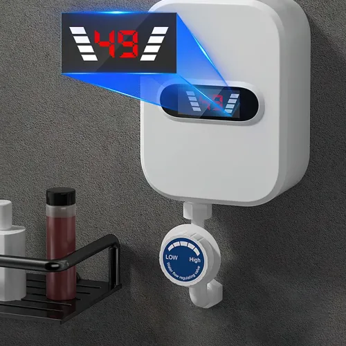 Проточний водонагрівач Delimano RX-021 з душем і екраном, 3500 Вт, LCD дисплей, нагрівання за 3 секунди - фото 5