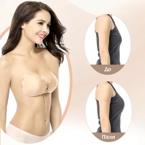 Бюстгальтер-невидимка Fly Bra, без бретельок, безшовний, з Push-Up, розміри A, B, C - фото 2