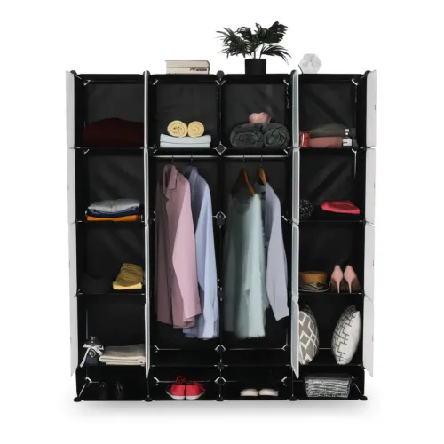 Пластикова складана шафа Storage Cube Cabinet MP-416-102A, 16 секцій - фото 3