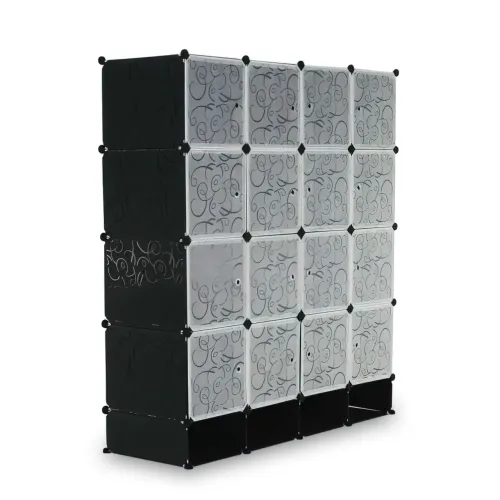 Пластикова складана шафа Storage Cube Cabinet MP-416-102A, 16 секцій - фото 4