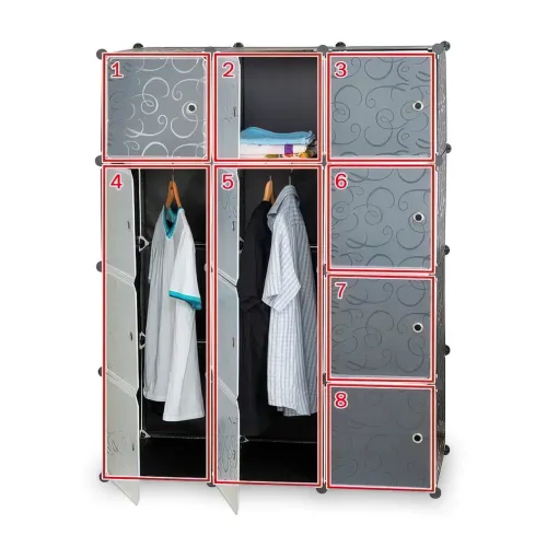 Пластикова складана шафа Storage Cube Cabinet MP312-62, 8 секцій - фото 6
