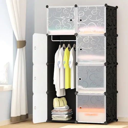Пластикова складана шафа Storage Cube Cabinet MP-28-51, 6 секцій - фото 2