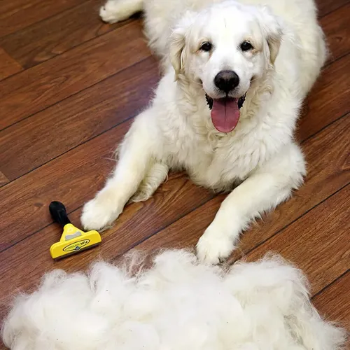 Фурмінатор для вичісування собак FURminator AD-23M1-M1 з кнопкою для чищення шерсті, розмір L, лезо 10 см - фото 3