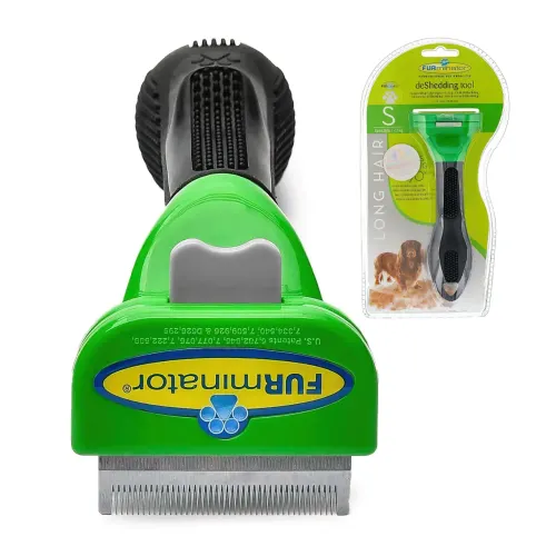 Фурмінатор для вичісування собак FURminator AD-23M1-M3 з кнопкою для чищення шерсті, розмір S, лезо 4.5 см